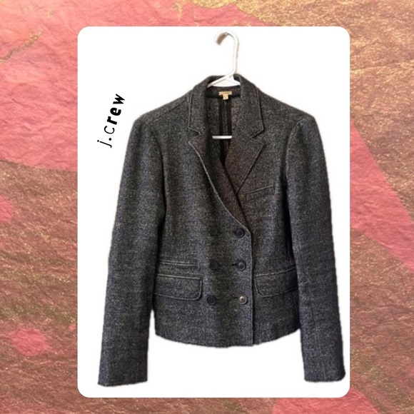 J. Crew Jackets & Blazers - j.crew • gray tweed double breasted blazer